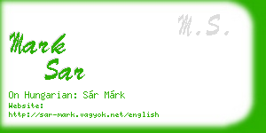 mark sar business card
